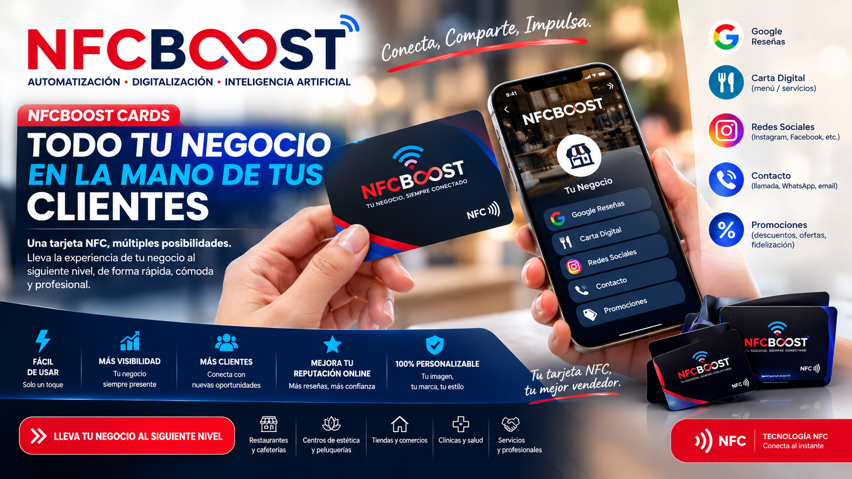 Tarjetas NFCBoost Pro